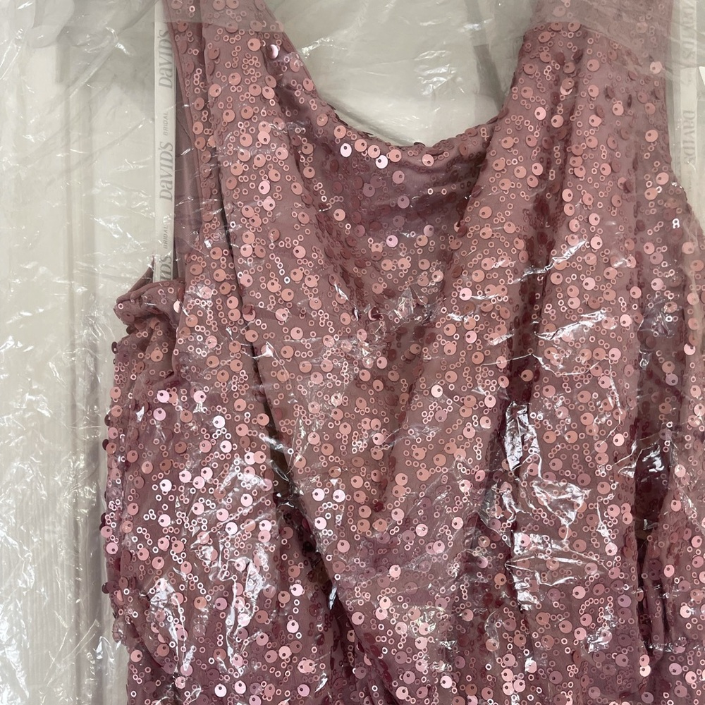 David’s bridal long sequined gown brand new